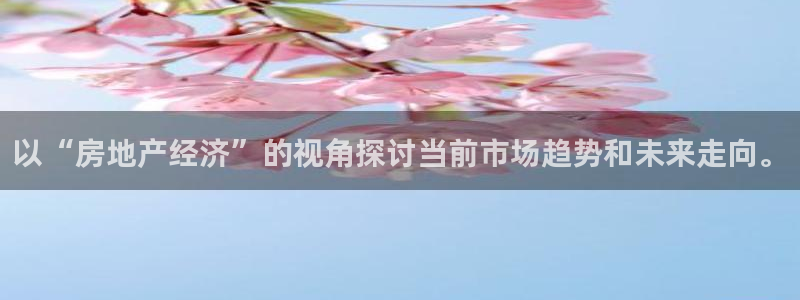 新宝5巅峰：以“房地产经济”的视角探讨当前市场趋势和未来走向