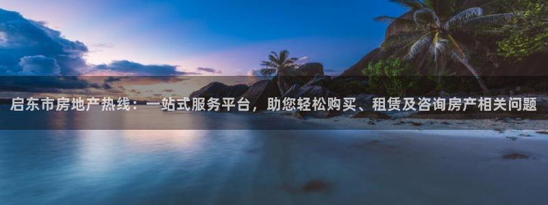 新宝5网站：启东市房地产热线：一站式服务平台，助您轻松购买、
