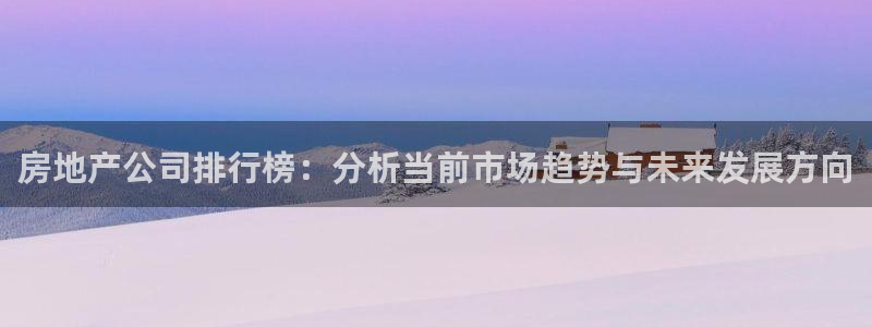 新宝5下载到桌面：房地产公司排行榜：分析当前市场趋势与未来发