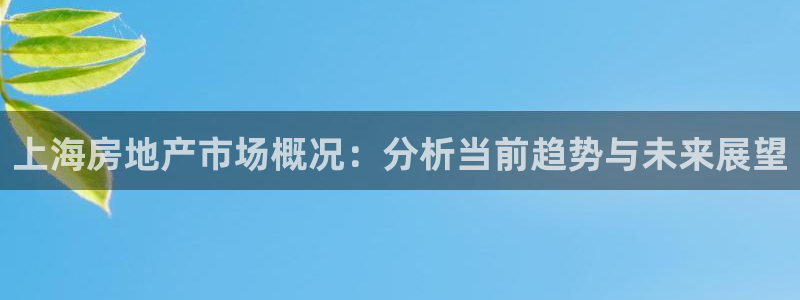 新宝5天：上海房地产市场概况：分析当前趋势与未来展望