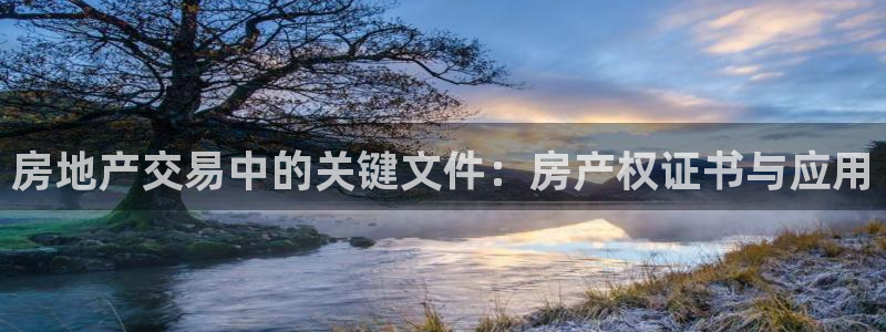 新宝5娱乐平台：房地产交易中的关键文件：房产权证书与应用