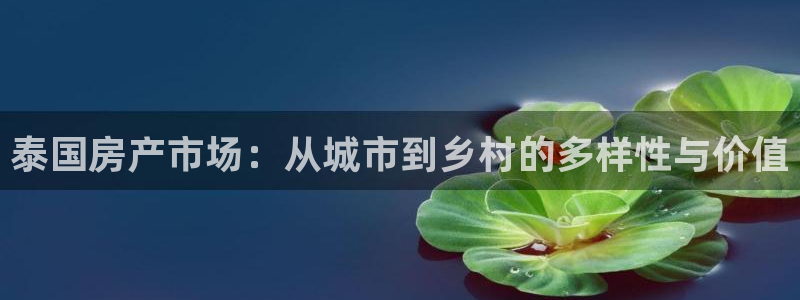 新宝5官方登录入口：泰国房产市场：从城市到乡村的多样性与价值