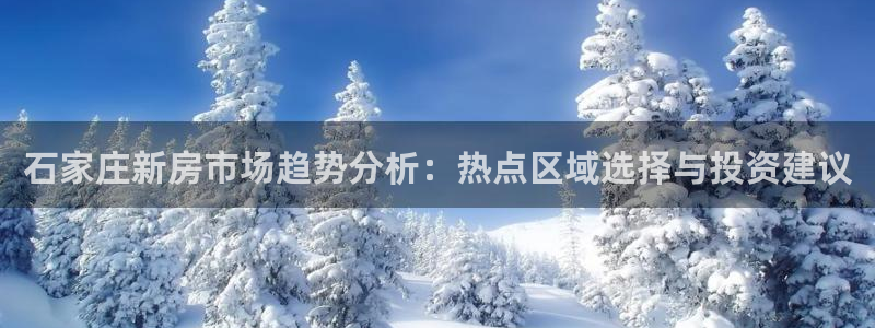 新宝5线路：石家庄新房市场趋势分析：热点区域选择与投资建议