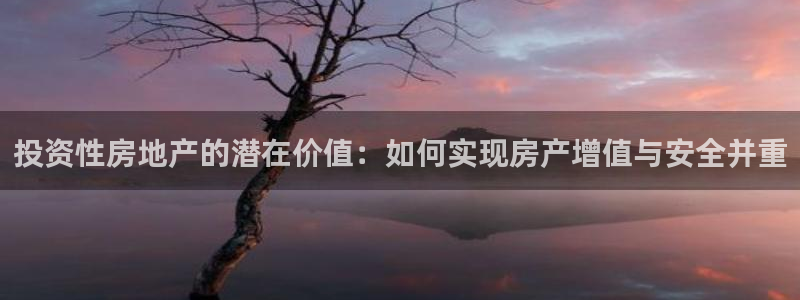 新宝5线路：投资性房地产的潜在价值：如何实现房产增值与安全并