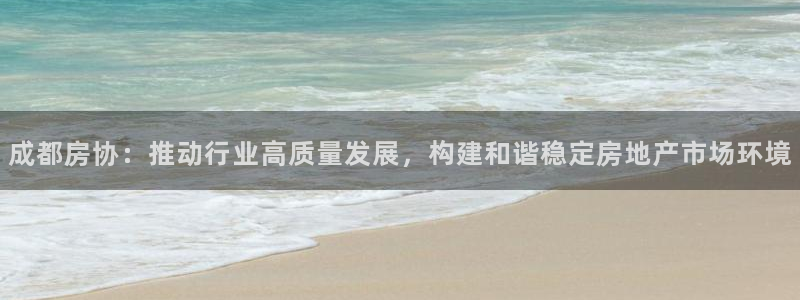 新宝5 888：成都房协：推动行业高质量发展，构建和谐稳定房