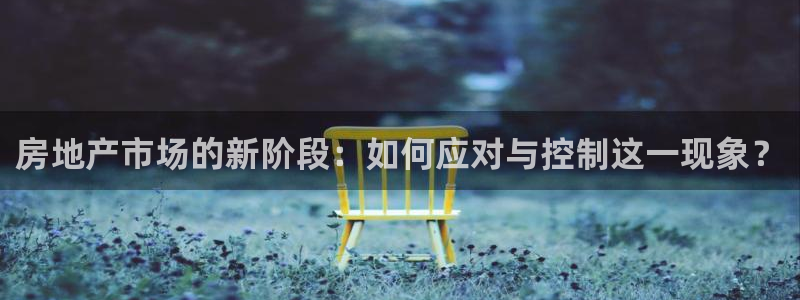 新宝注5册：房地产市场的新阶段：如何应对与控制这一现象？