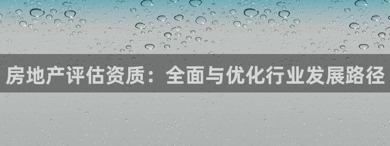 新宝5五：房地产评估资质：全面与优化行业发展路径