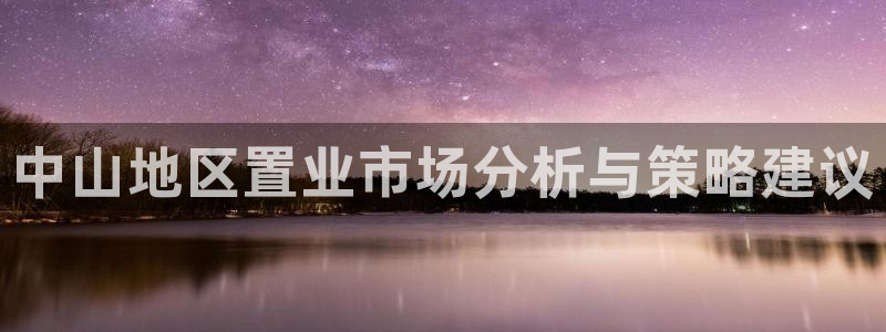 新宝rm5：中山地区置业市场分析与策略建议
