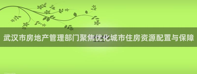 新宝5电脑登录网址：武汉市房地产管理部门聚焦优化城市住房资源
