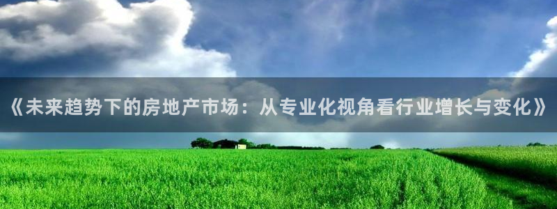 新宝5平台：《未来趋势下的房地产市场：从专业化视角看行业增长