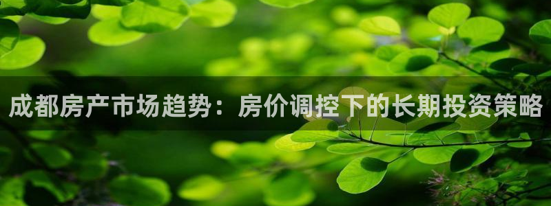 新宝5开好：成都房产市场趋势：房价调控下的长期投资策略